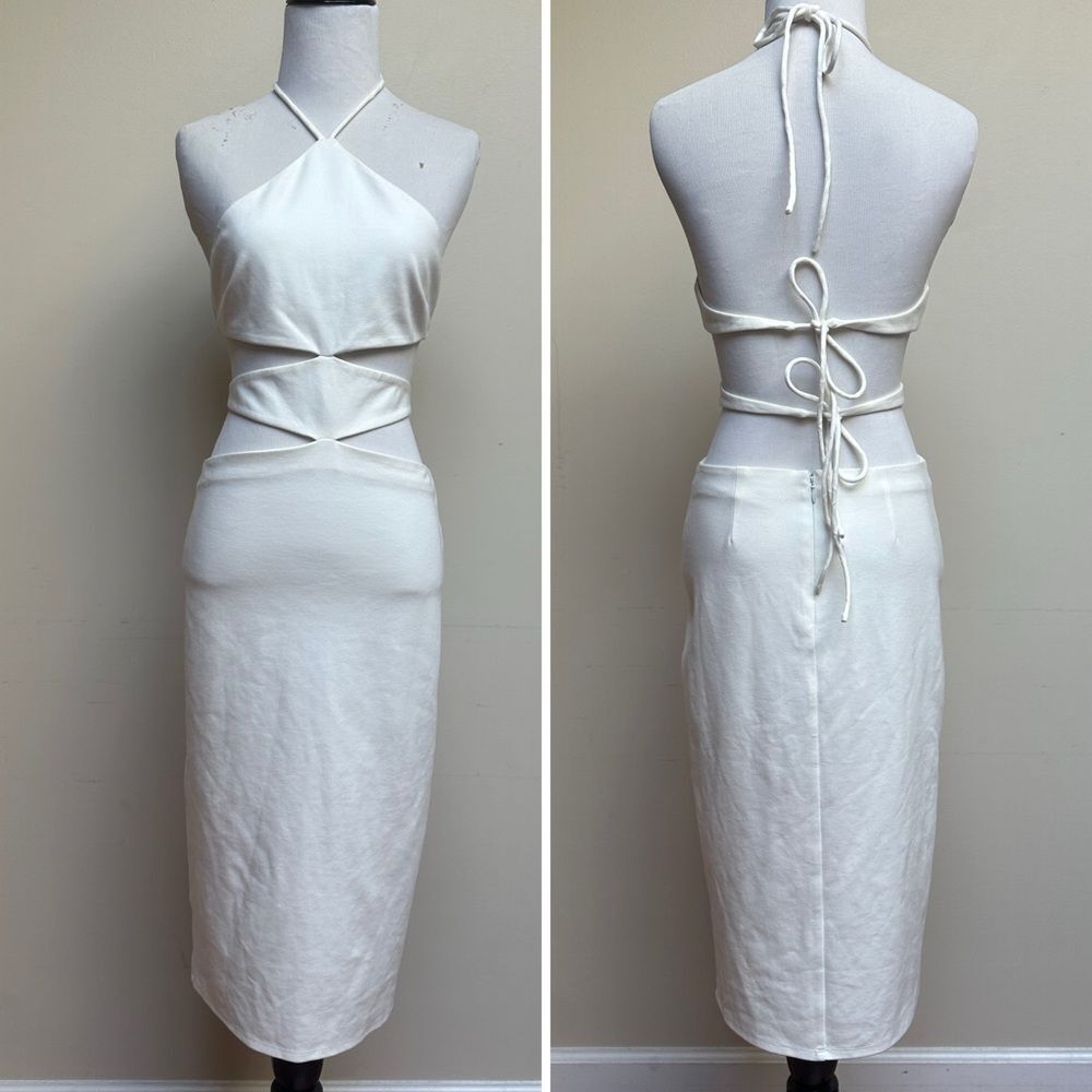 Revolve Hours Silvana Midi Dress in White Size Small - Picture 2 of 10